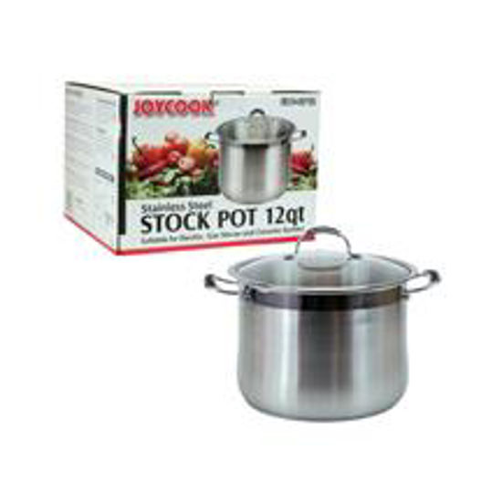 Picture of JOYCOOK S/S STOCK POT w/GL LID 12 QT (4)