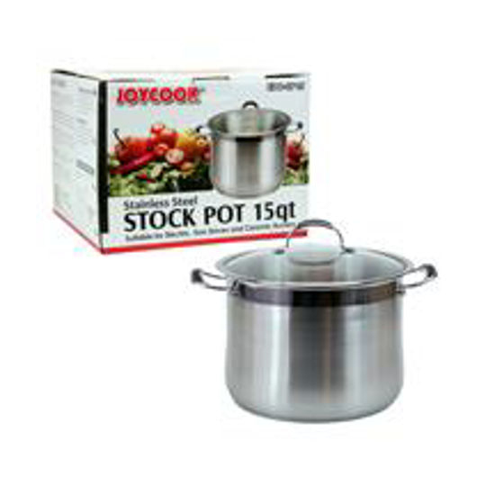 Picture of JOYCOOK S/S STOCK POT w/GL LID 15QT(4)