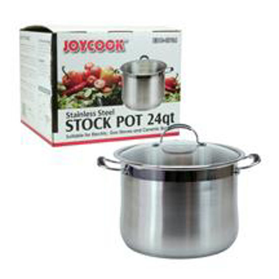 Picture of JOYCOOK S/S STOCK POT w/GL LID 24 QT(2)