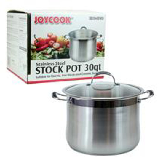 Picture of JOYCOOK S/S SAUCE POT w/GL LID 30 QT(2)