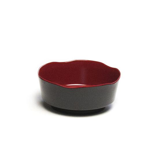 Picture of 5.25D"x2.25"H BOWL petal (rd/bk) (J605E/BR)