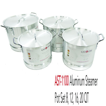 Picture of AL STEAMER POT SET 4pcs (8, 12, 16, 20 QT)